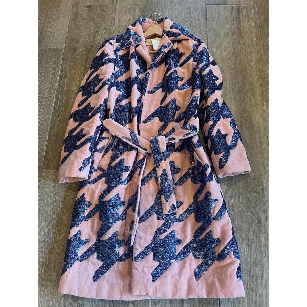 DRIES VAN NOTENBelted sequin-embellished cotton-blend terry coat Size IT 38/ US - Picture 10 of 15